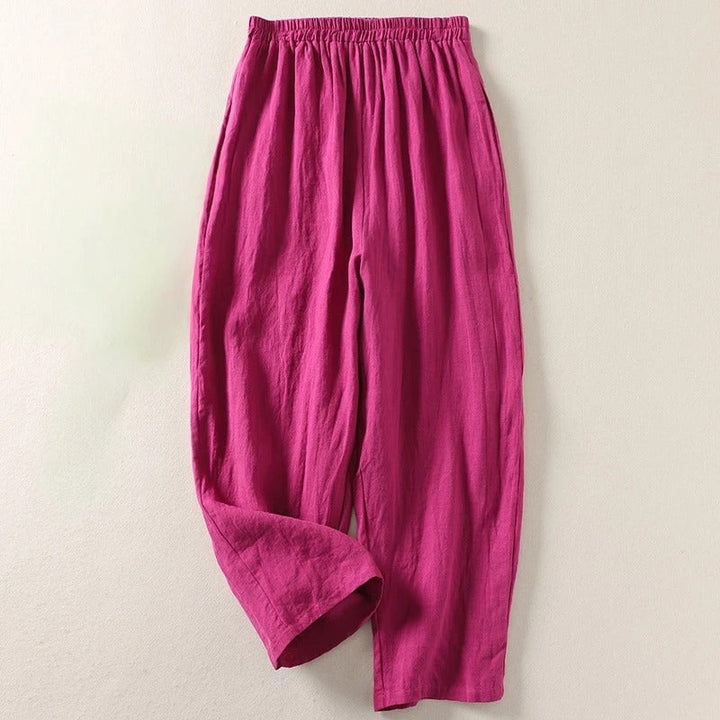 Amalia - Fluid Cotton and Linen Pants