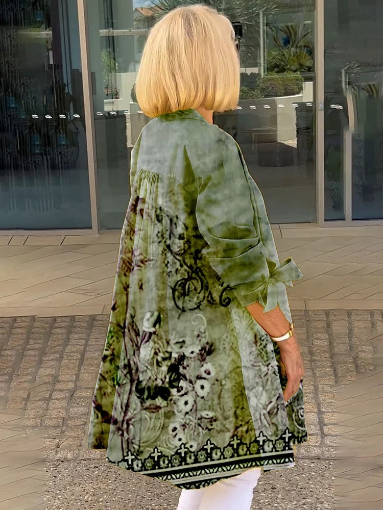 LINDA – ELEGANT FLORAL BUTTON SHIRT