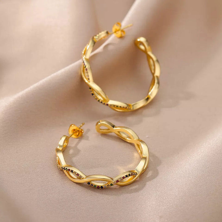 Julenyssa™  |  Wave Earrings 18k Gold
