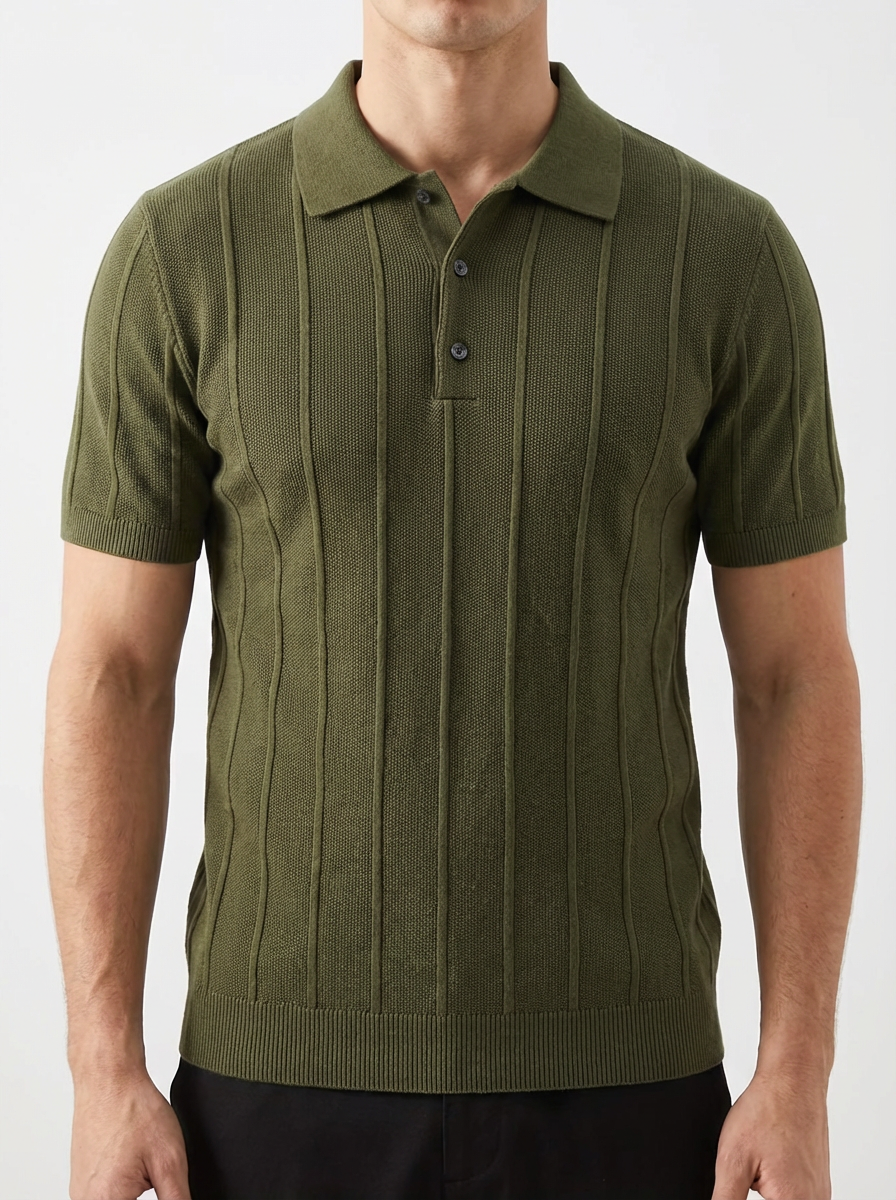 The Velluto Ribbed Knit Polo