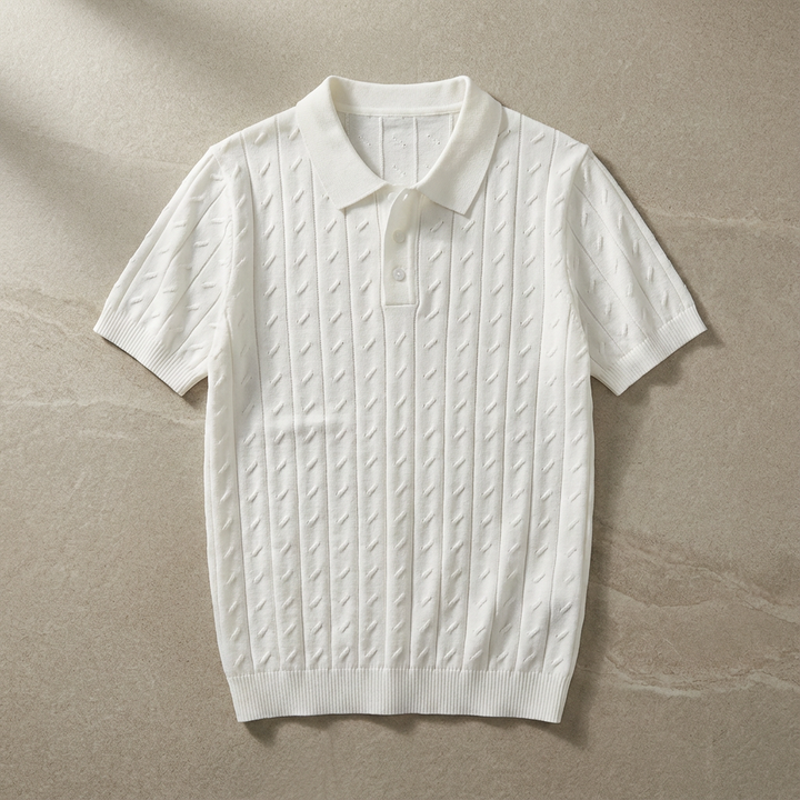 Serafina Jacquard Knit Polo
