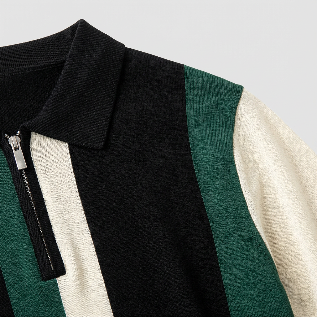 Ice Silk Valence Zip Polo
