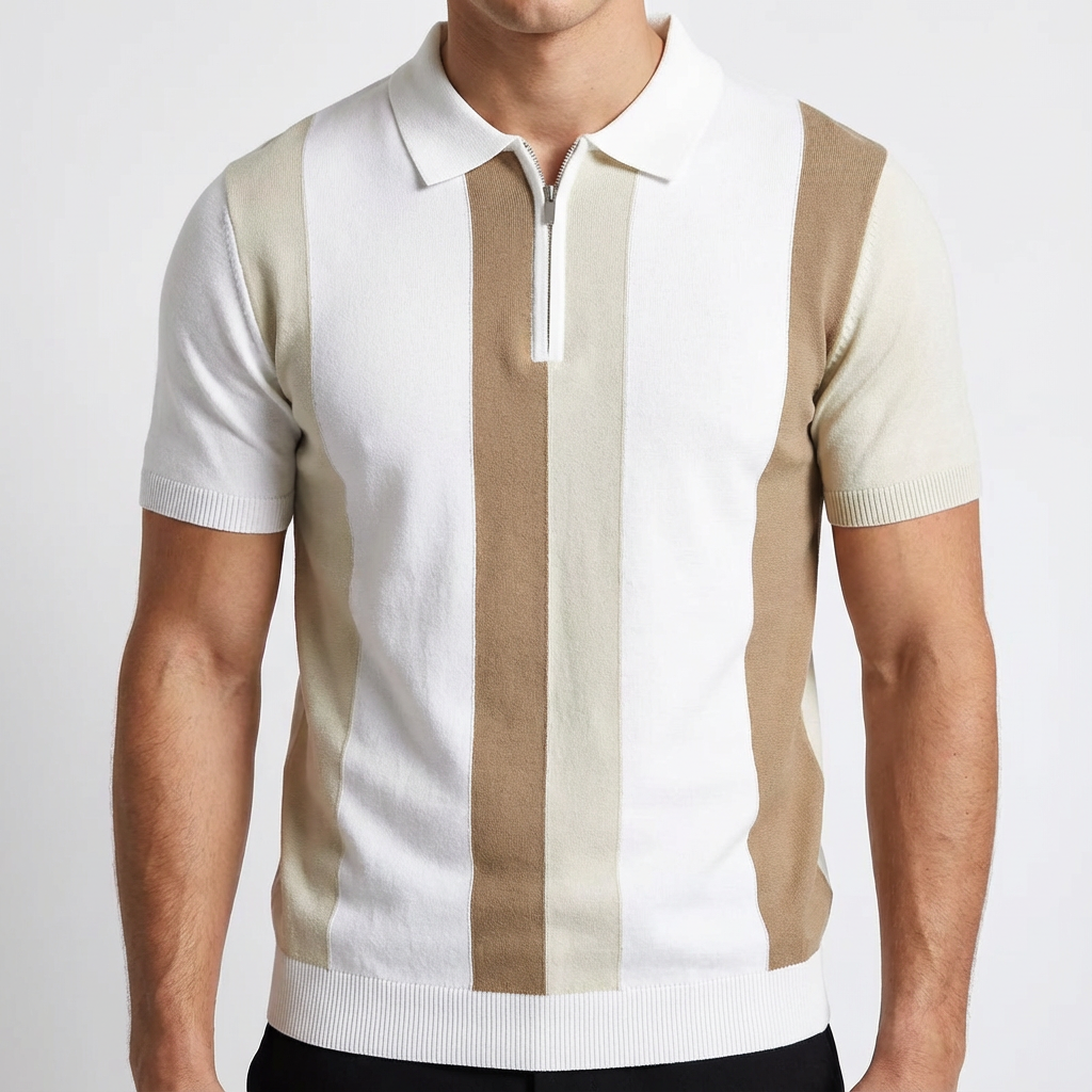 Ice Silk Valence Zip Polo
