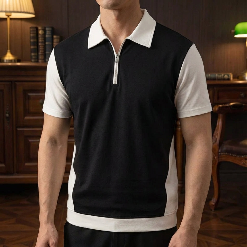 Oxford Quarter-Zip Polo