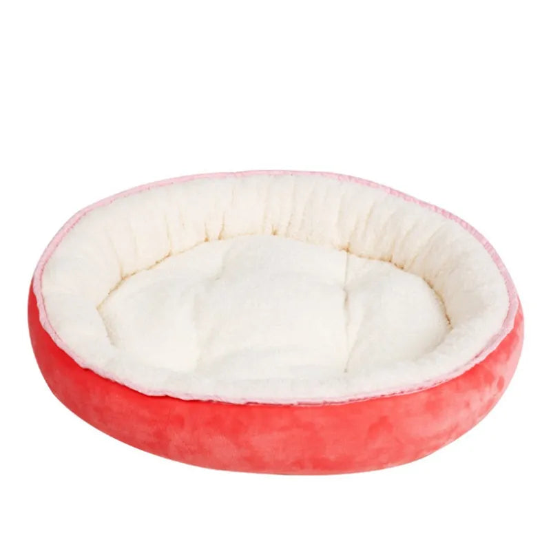 Soft Round Pet Bed for Ultimate Comfort & Relaxation for Dogs & Cats