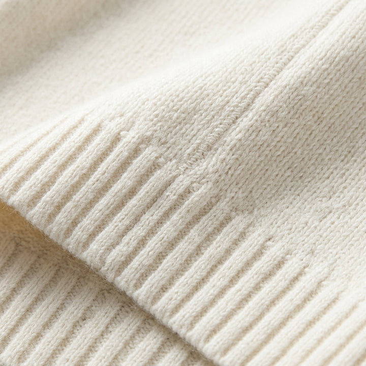 Bravelle Soft White Hooded Sweater Coat