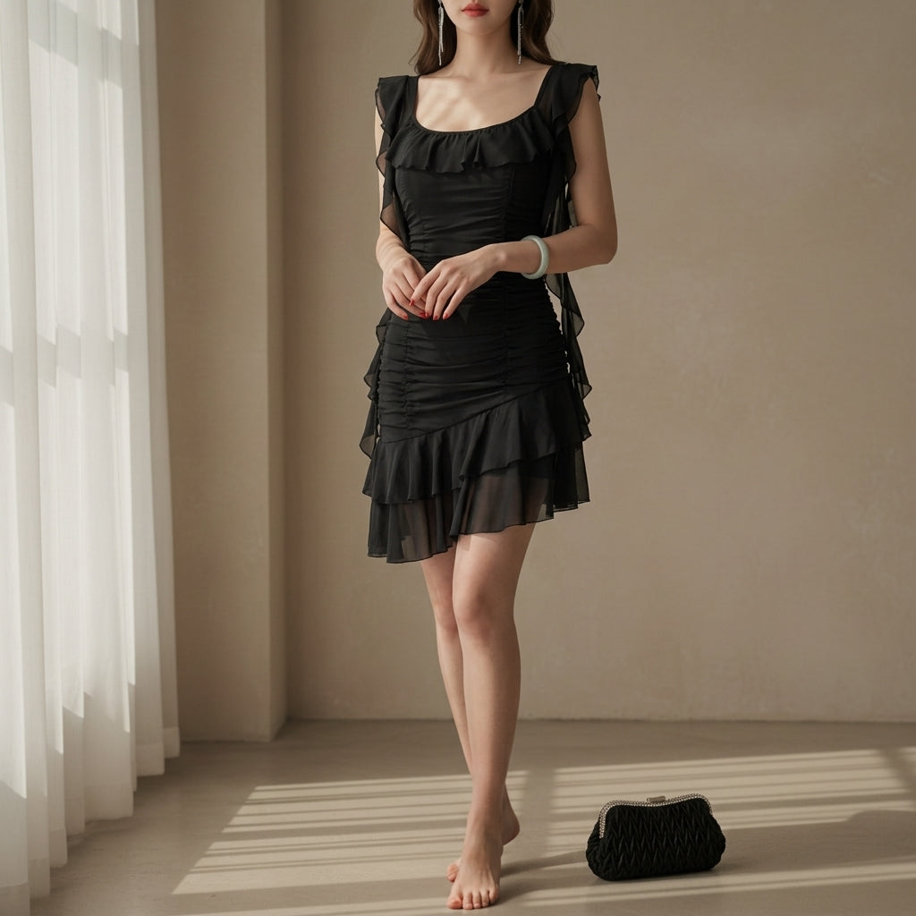 Rimini Ruffle Edge Dress