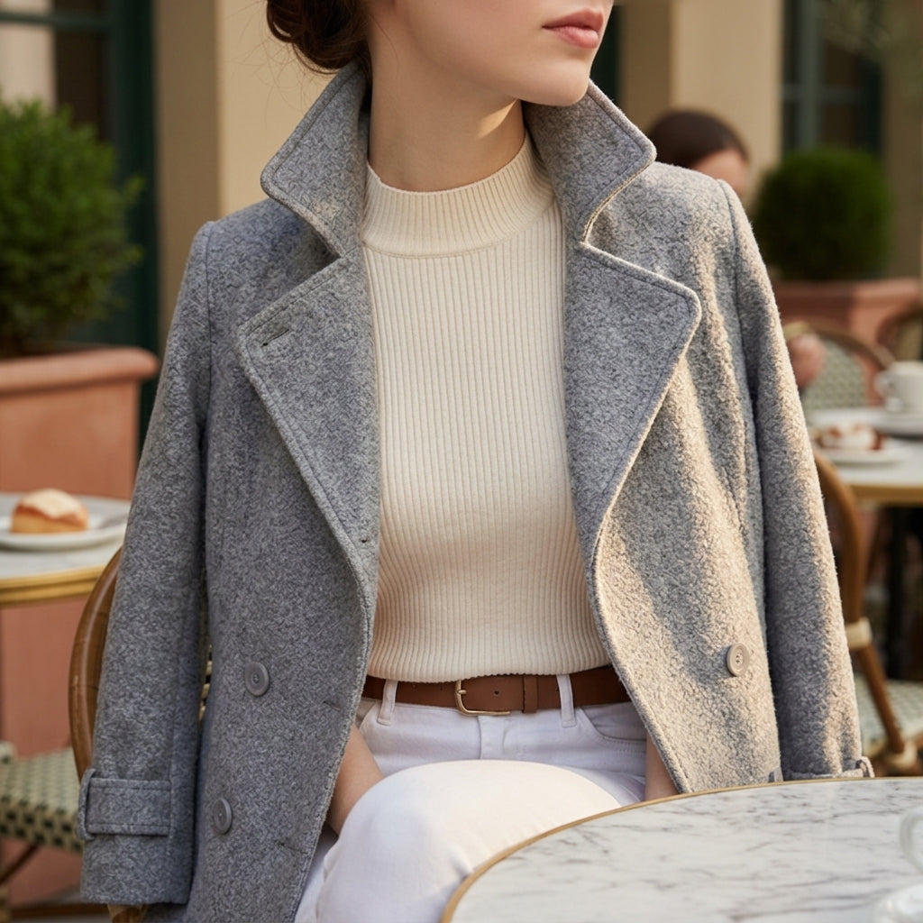 Orvienne Wool Double Breasted Coat