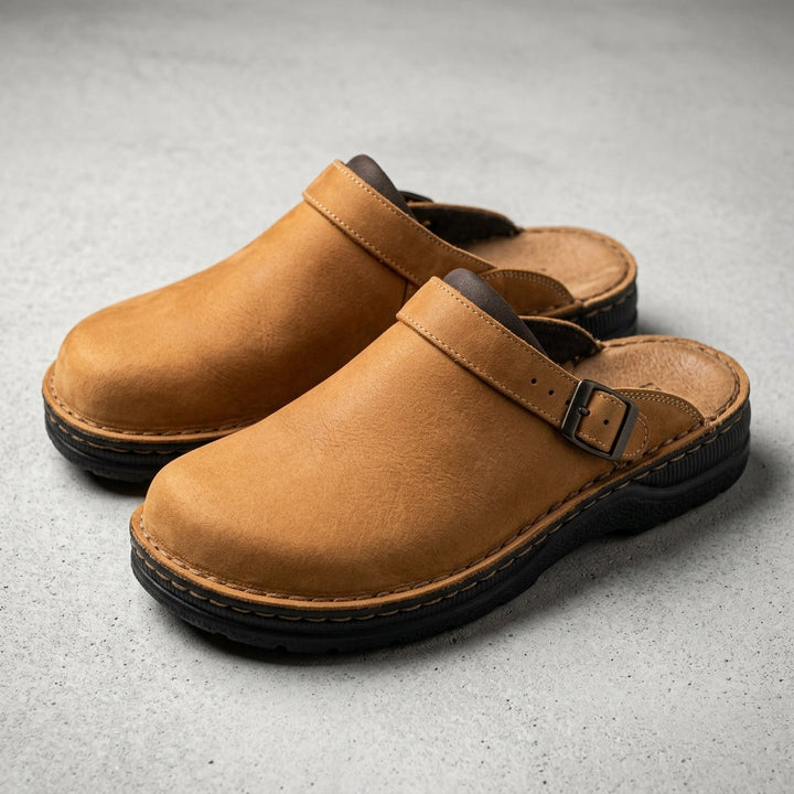 Brennaro Orthopedic Leather Clogs