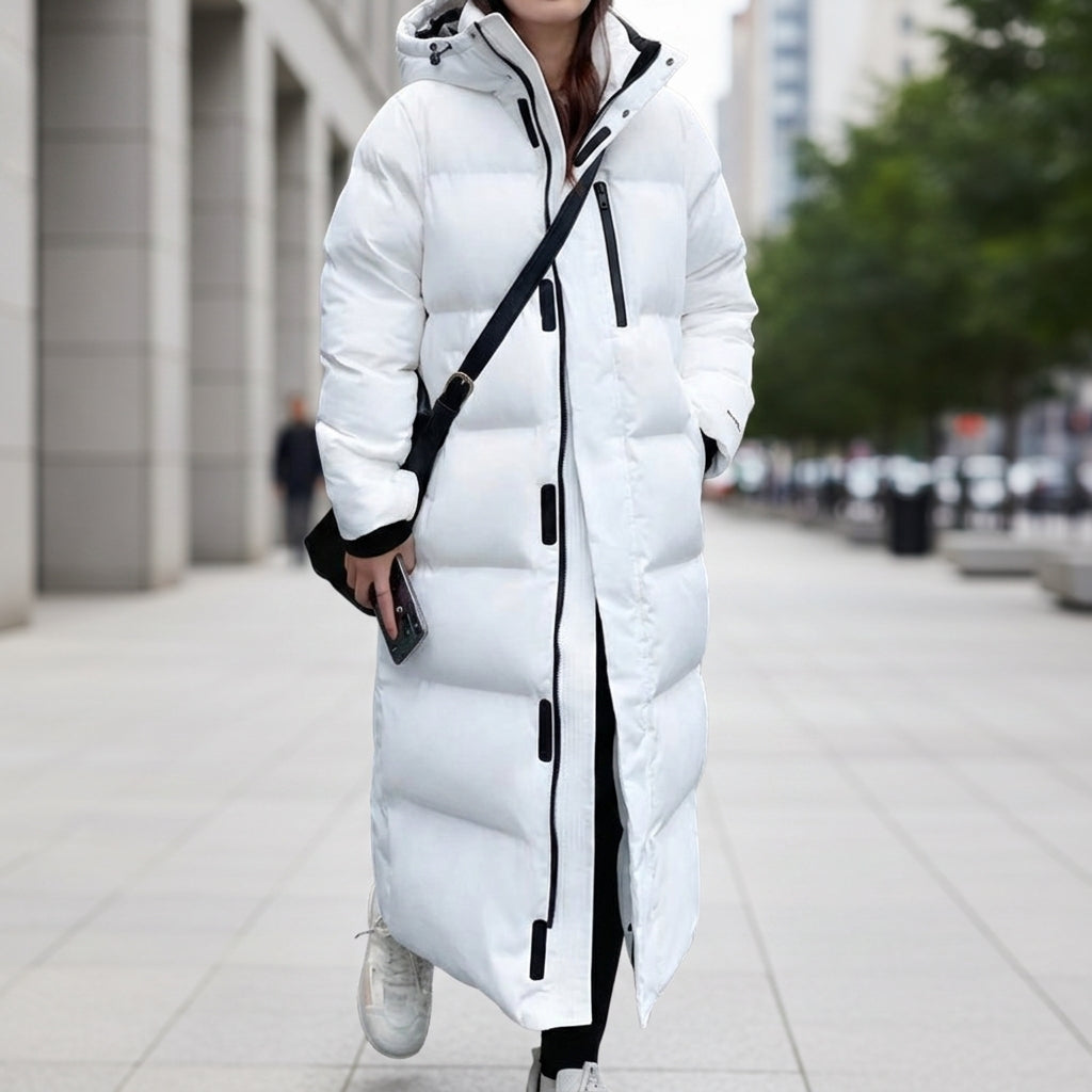 Alpine Long Quilted Hooded Puffer Parka