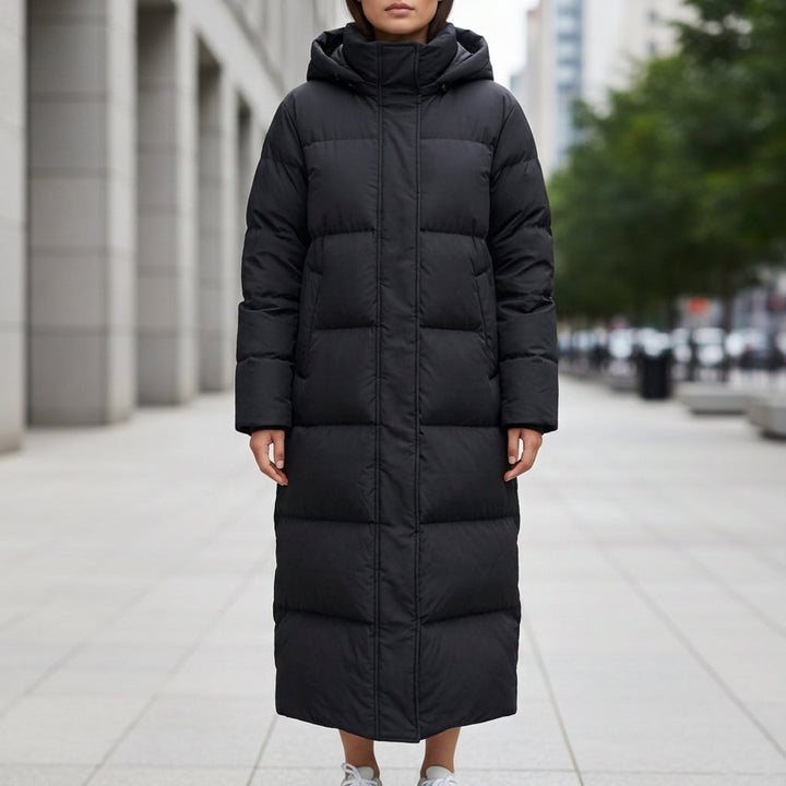 Alpine Long Quilted Hooded Puffer Parka