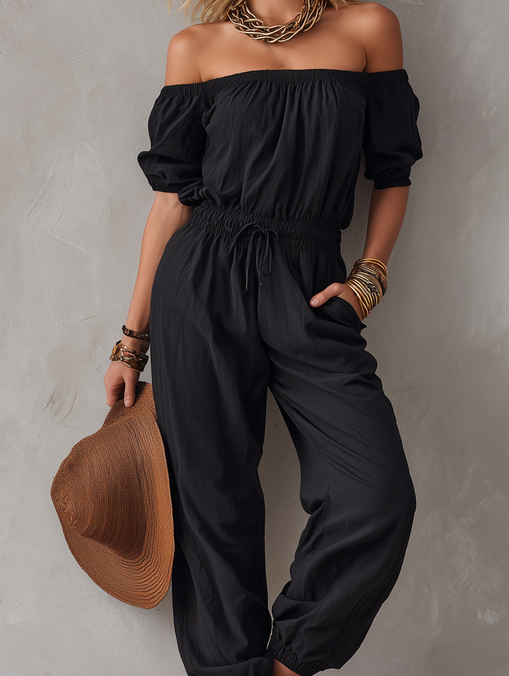 OFF SHOULDER JUMPSUIT FOR WOMEN