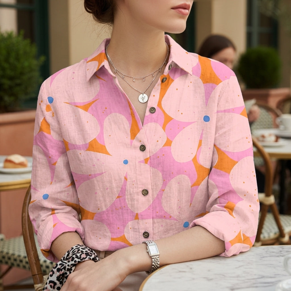 Avignon Women's Floral Button-Up Shirt