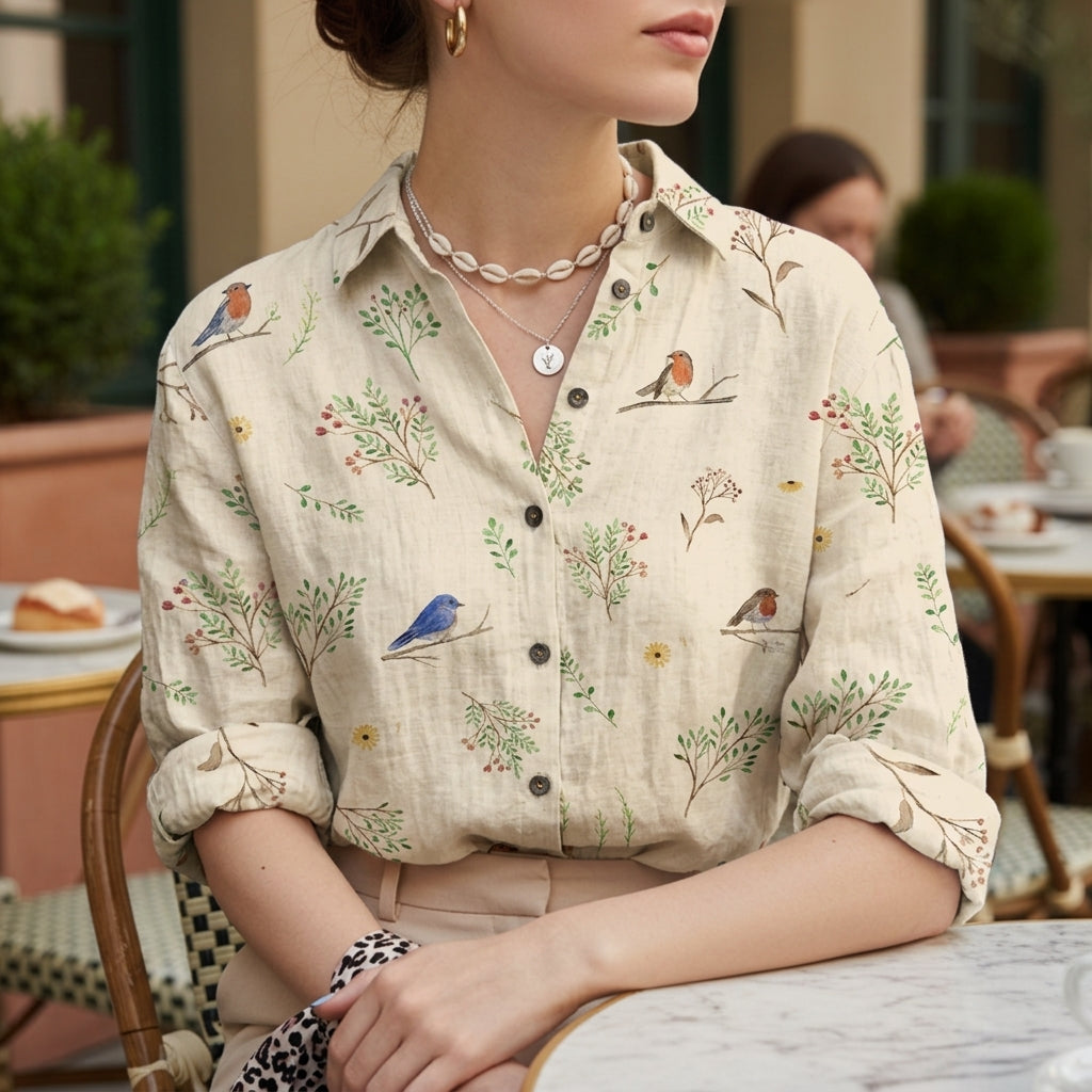 Avignon Women's Floral Button-Up Shirt