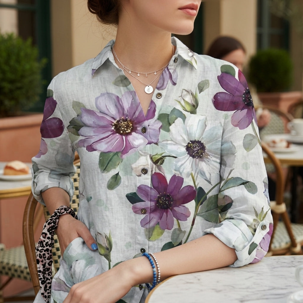 Avignon Women's Floral Button-Up Shirt