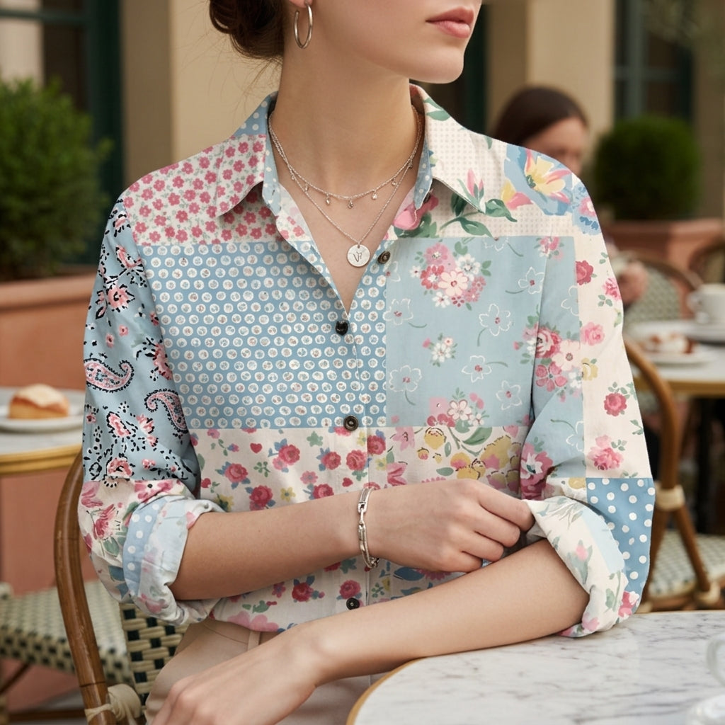 Avignon Women's Floral Button-Up Shirt