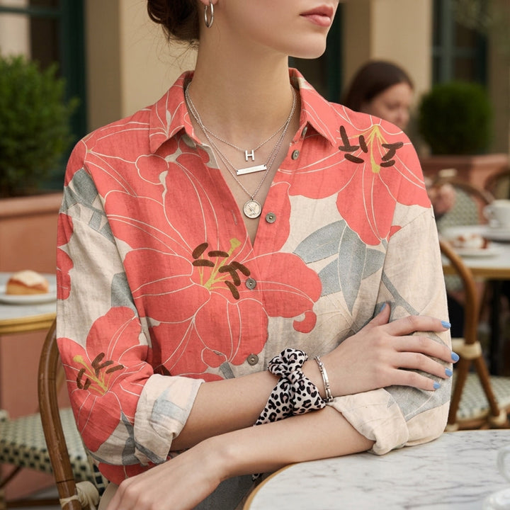Avignon Women's Floral Button-Up Shirt
