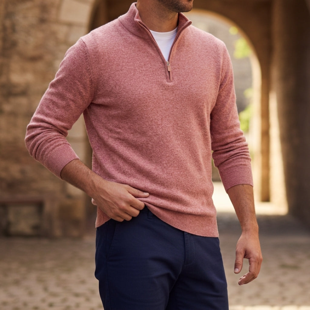 Calpe Quarter-Zip Knit Sweater