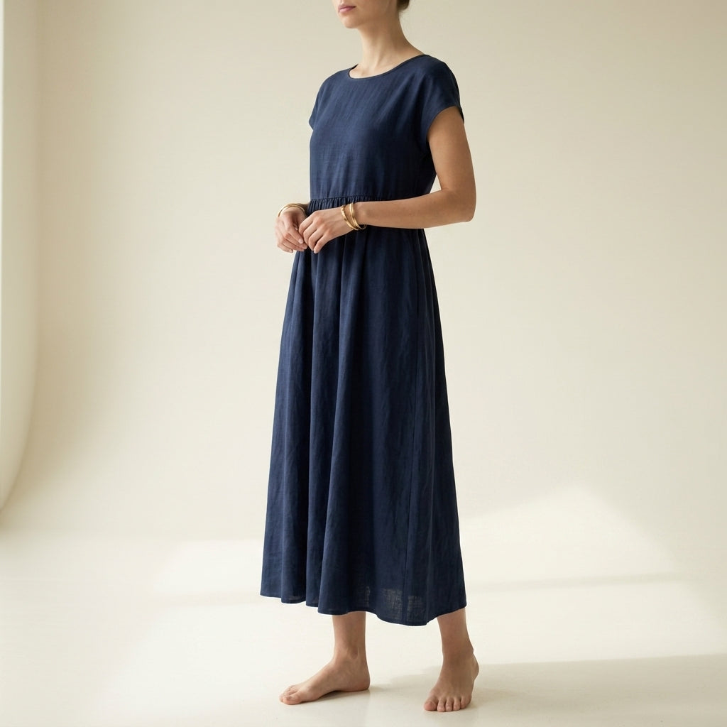 Birgu Pleated Midi Dress