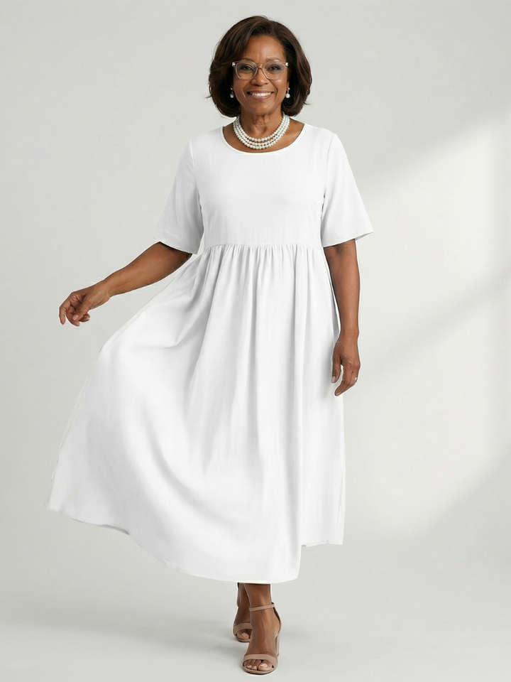 Ciren Simple Gather Midi Dress - Elena Harper