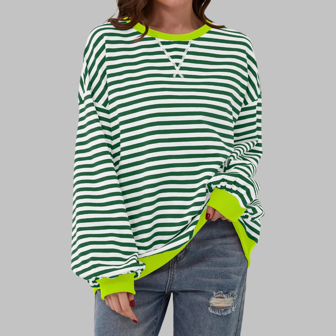 Priya - Chic Striped Pullover with Round Neck