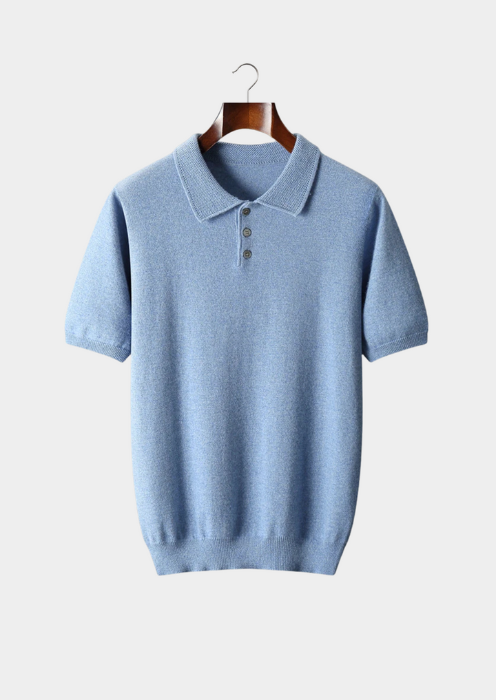 100% CASHMERE CLASSIC POLO SHIRT