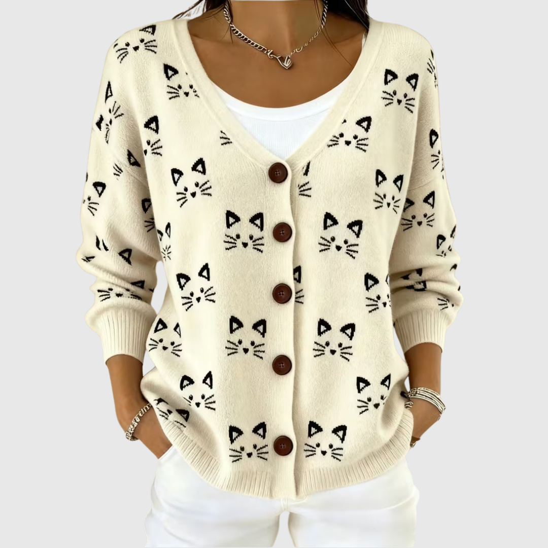 Adele Buttoned Knit Jacket - Elena Harper