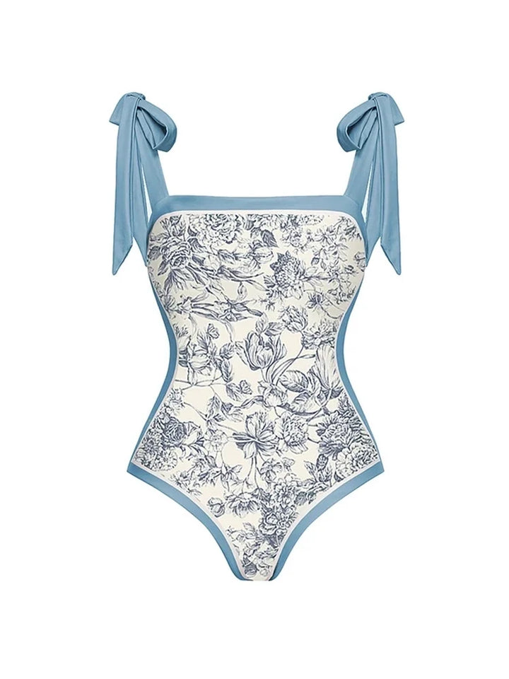 Reversible Tie Back Swimsuit and Skirt Set
