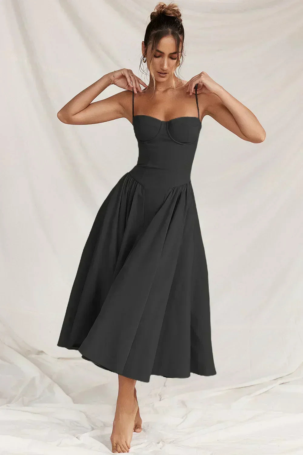 Elara Elegant Summer Dress with Corset, view 10 - Elena Harper