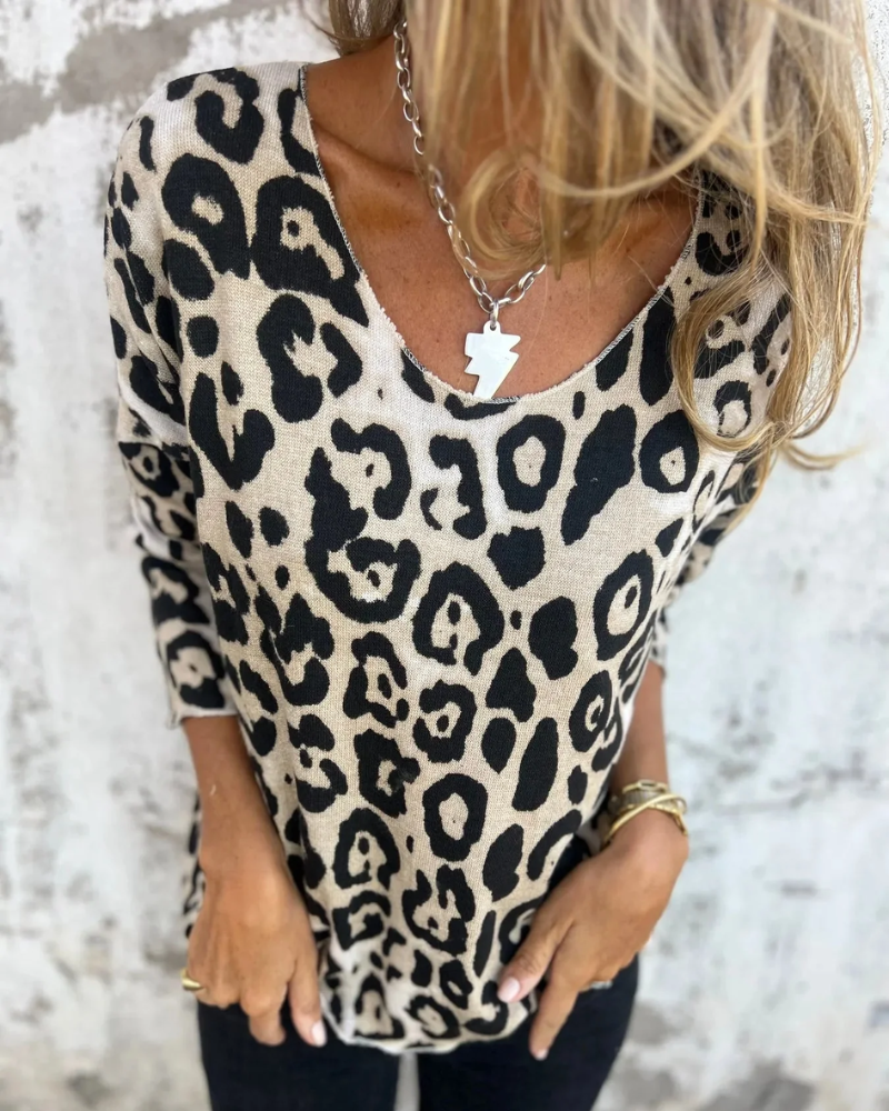 SERANA - LEOPARD PRINT BLOUSE
