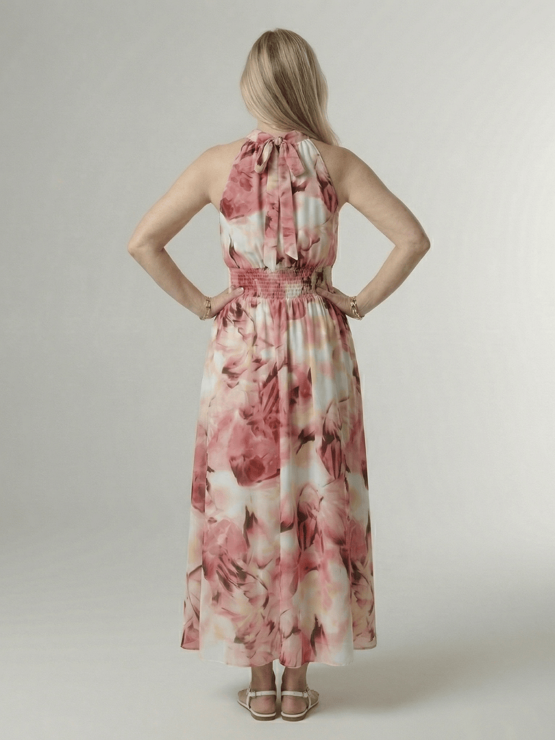 Sylin™  |  Gathered Halter Midi Dress