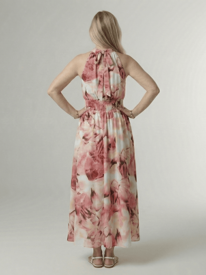 Sylin™  |  Gathered Halter Midi Dress