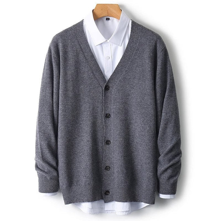 Men's Classic Button-Down Cardigan Sweater for Versatile Layering