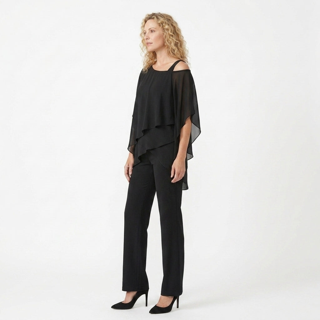 Black Evening Two Piece Set Elegant Formal Occasion Co Ord