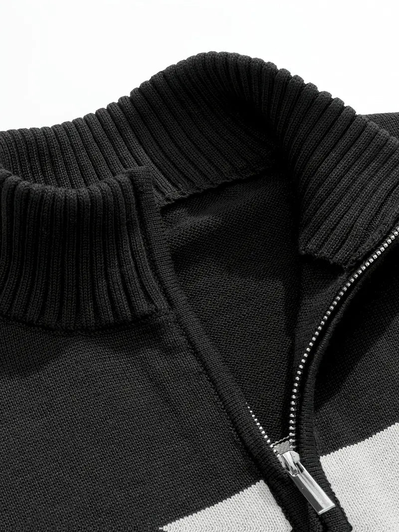 Brit & Boho™️ | The Luxe Colorblock Quarter Zip