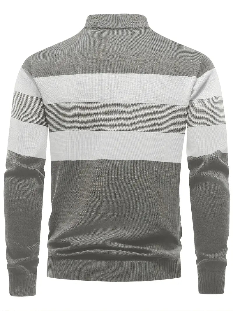 Brit & Boho™️ | The Luxe Colorblock Quarter Zip