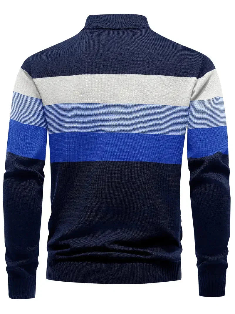 Brit & Boho™️ | The Luxe Colorblock Quarter Zip