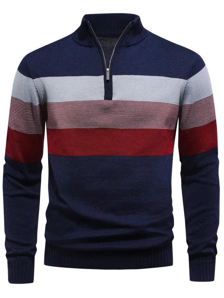Brit & Boho™️ | The Luxe Colorblock Quarter Zip