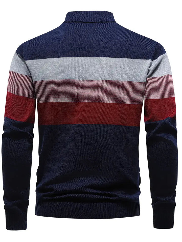 Brit & Boho™️ | The Luxe Colorblock Quarter Zip