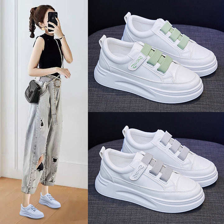 Women's Breathable Sneakers with Elastic Straps and Cushioned Sole EB