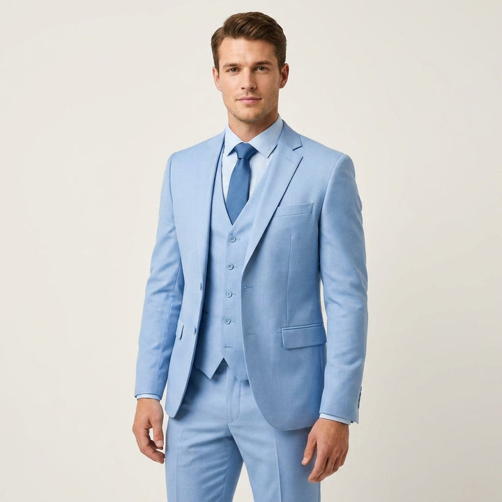 Harrington Oxford Men formal three-piece suit slim fit, view 3 - Elena Harper