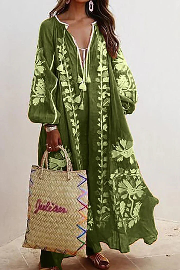 Women's Bohemian Floral Maxi Dress – Effortless Style & Comfort