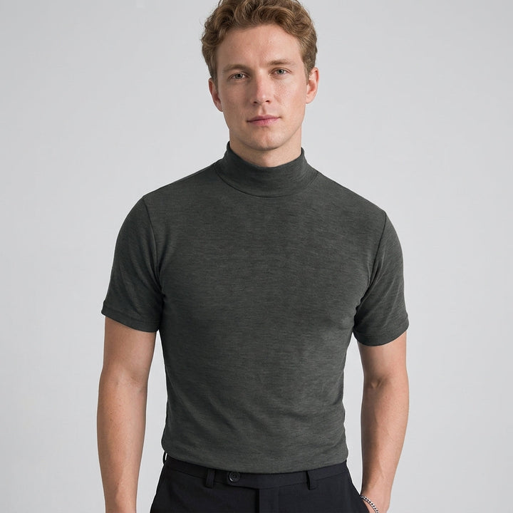Stretch Crew Neck T Shirt Everyday Casual Top For Men