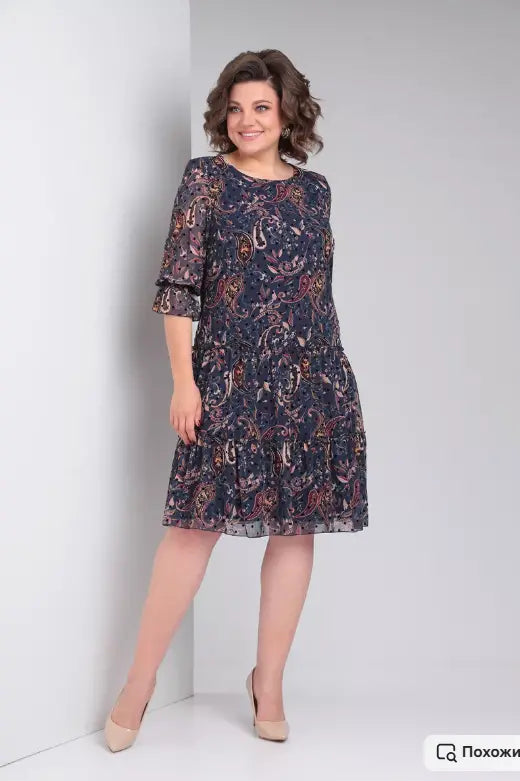 Harlee Airy Printed Dress for Sunny Days, view 9 - Elena Harper