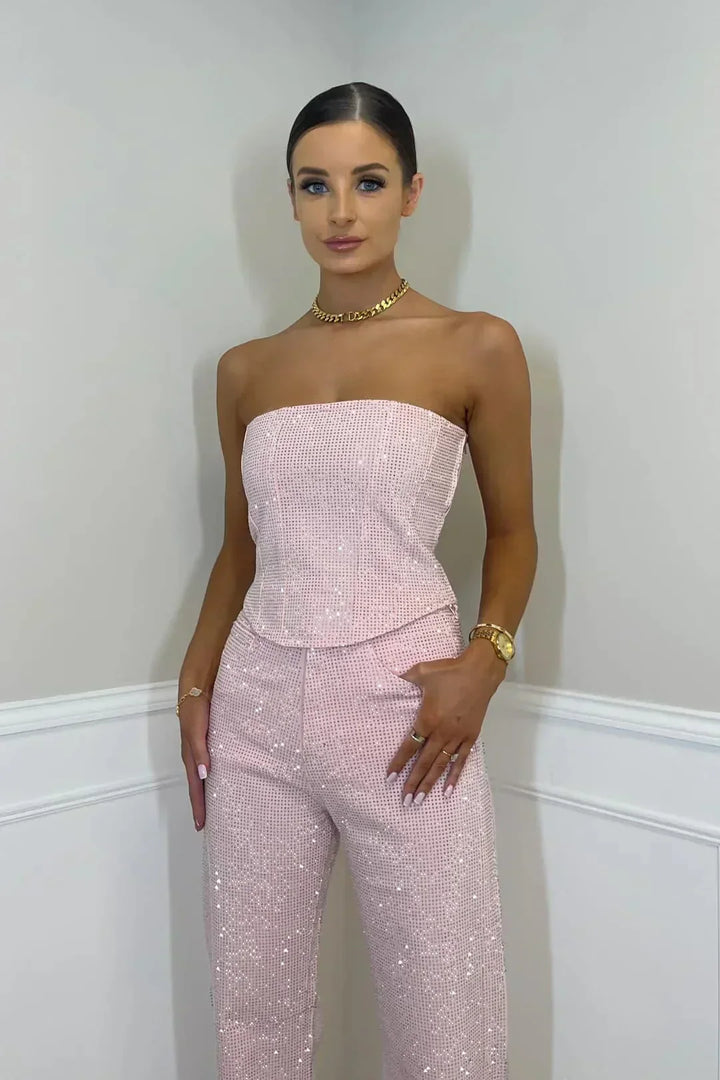 Lieve - Elegant Strapless Jumpsuit