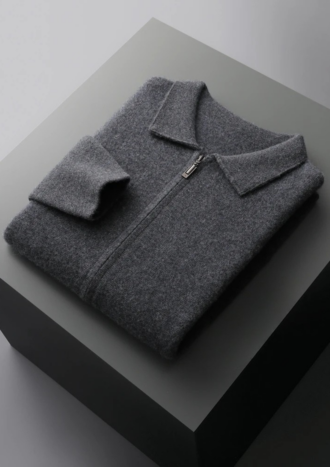 100% Cashmere Zipper Cardigan, view 9 - Elena Harper