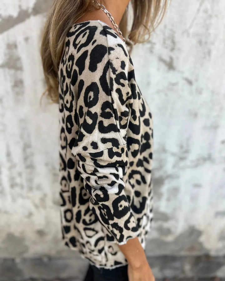 SERANA - LEOPARD PRINT BLOUSE