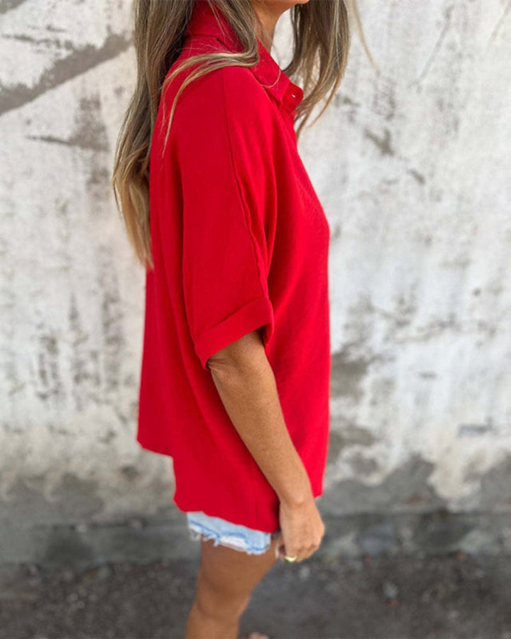 Quinn Loose Button-Up Shirt for Women, view 9 - Elena Harper