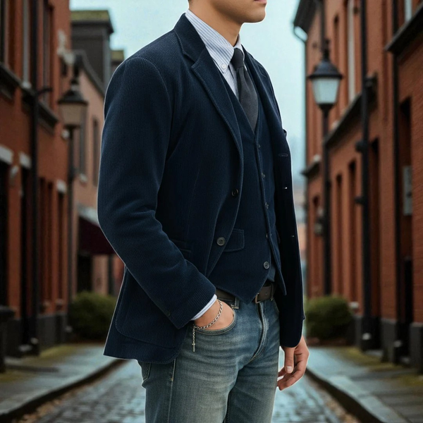 Gunnar Cord Blazer and Vest, view 6 - Elena Harper