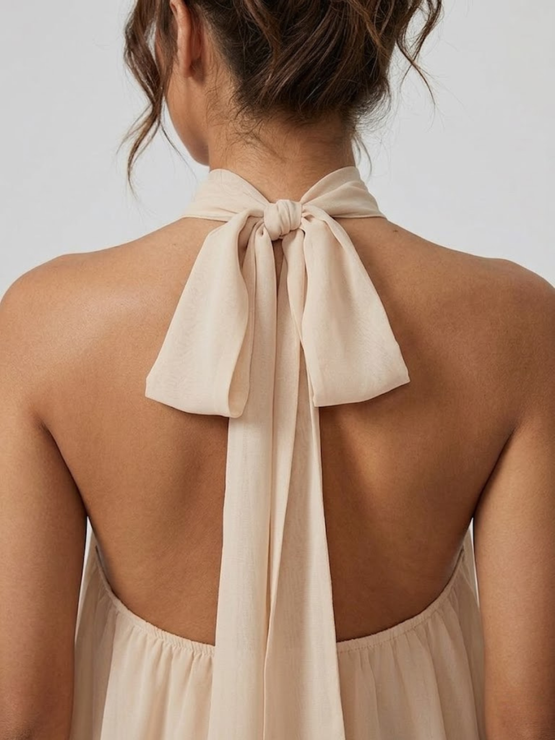 Short Women's Dress Backless Halter Neck – Ruffled Summer Dress